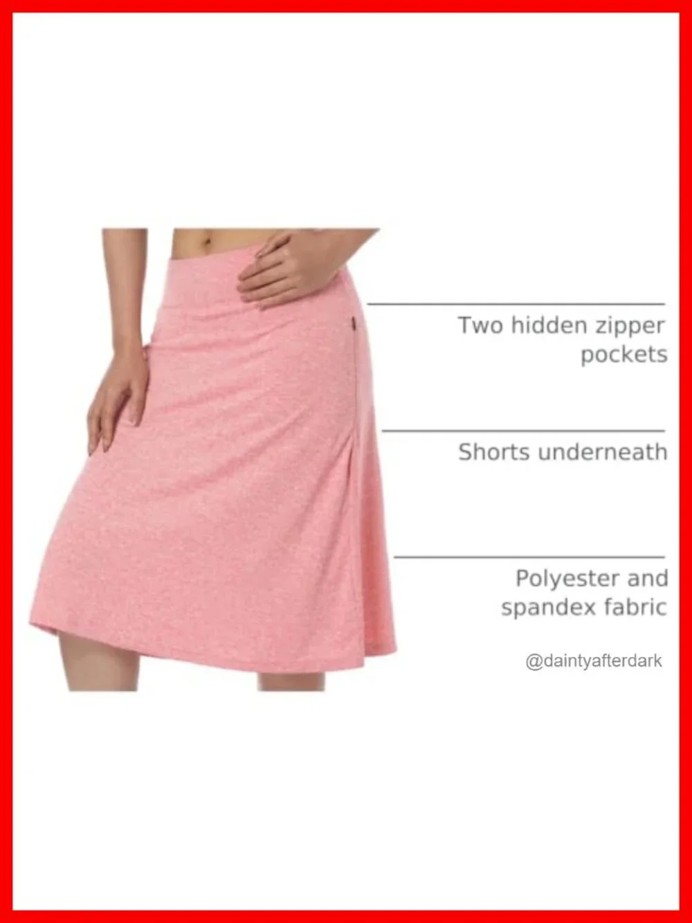 Athletic Skorts with Pockets, High Waisted Midi Skirt, 26